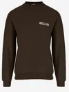 Jacquemus Basic Crew Neck T-shirt With Long Sleeves In Brown
