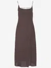 Jacquemus Womens Croco Brown La Robe Notte Croc-pattern Woven Midi Dress In Brown