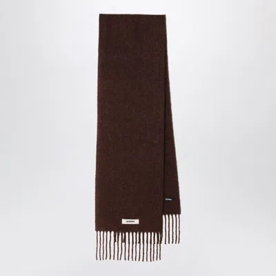 Jacquemus Brown Scarf In Alpaca And Mohair