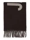 Jacquemus Brown Signature Scarf In Black