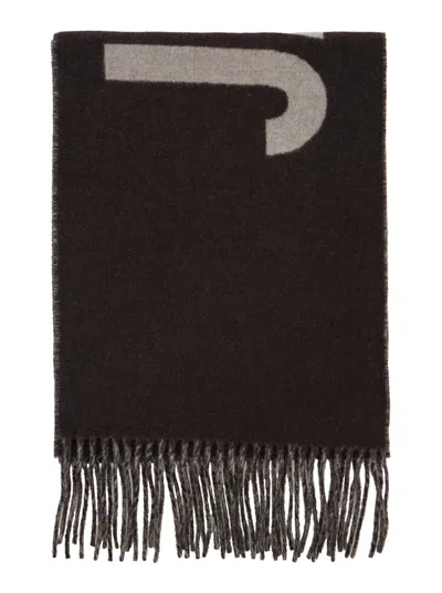 JACQUEMUS BROWN SIGNATURE SCARF