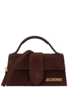 Jacquemus Brown Suede Rectangular Detachable Strap Tote Bag In Black