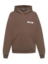 Jacquemus Le Hoodie Gros Grain In Brown