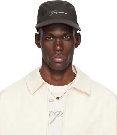 Jacquemus Brown 'the Baluchon' Baseball Cap In Gray