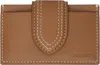 Jacquemus Le Porte-carte Bambino Flap Card Holder In 811 Light Brown 2