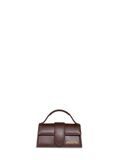 Jacquemus Glossy Leather Structured Shoulder Bag With Adjustable Strap In Red