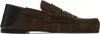 Jacquemus Loafers Square Toe Contrast Heel In 880 Dark Brown