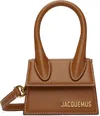 Jacquemus Le Chiquito Moyen Leather Top Handle Bag In Light Brown