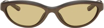 Jacquemus Brown 'the Curvo' Sunglasses