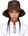 Jacquemus Brown The De-nîmes Denim Bucket Hat In 850 Brown