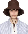 Jacquemus Le Bob De-nimes Bucket Hat In 850 Brown