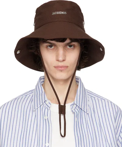 Jacquemus Le Bob De-nimes Bucket Hat In Brown