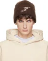 Jacquemus Brown 'the Espiral' Beanie In Brown