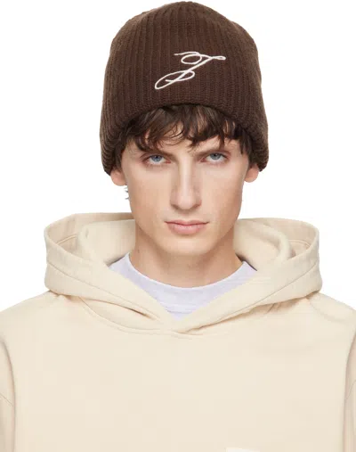 Jacquemus Brown 'the Espiral' Beanie