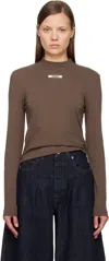 Jacquemus Brown 'the Gros Grain' Long-sleeve T-shirt In Brown