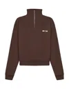 Jacquemus Brown The Gros Grain Zipped-rollneck Sweatshirt In Brown