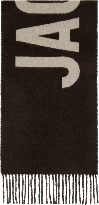 Jacquemus Brown 'the ' Scarf In 080 Multi-brown
