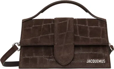 Jacquemus Brown 'the Large Bambino' Bag In 880 Dark Brown