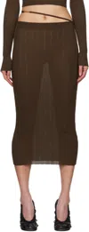 Jacquemus Ribbed Top Featuring Keyhole Detail In Brown
