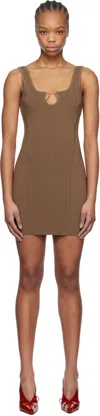 Jacquemus Brown 'the Sierra' Minidress In 150 Beige
