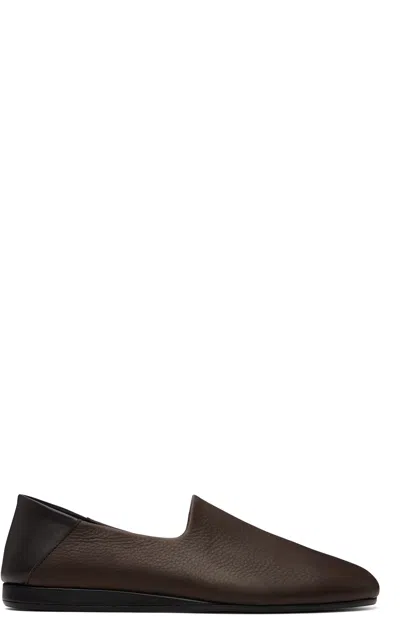 Jacquemus Logo-print Loafers In Brown