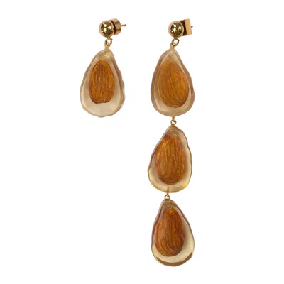 Jacquemus Brown Transparent Les Amandes Earrings
