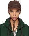 Jacquemus La Casquette Artichaut Logo Plaque Cap In 850 Brown