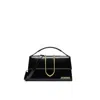 Jacquemus Brushed And Glossy Calf Leather Shoulder Bag In Black