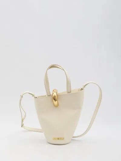 Jacquemus Le Petit Bambola Leather Crossbody Bag In Beige