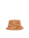 Jacquemus Embroidered-logo Bucket Hat In Orange