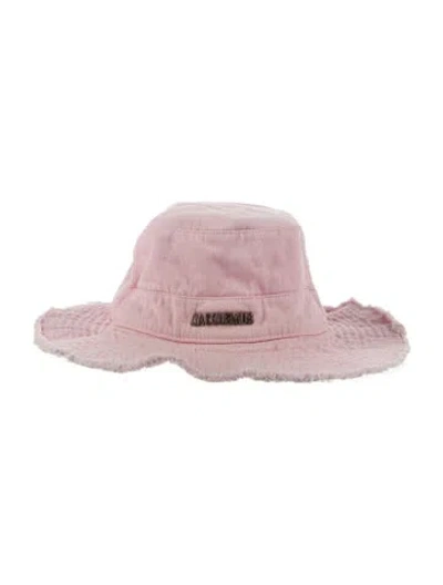 Pre-owned Jacquemus Bucket Hat With Raw-edge Trim In Pink