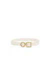 Jacquemus The Regalo Circle-buckle Leather Belt In Neutral