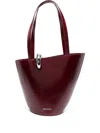 Jacquemus Le Bambola Moyen Leather Shoulder Bag In Red