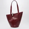 Jacquemus Women Burgundy The Medium Bambola Bucket Bag In Red