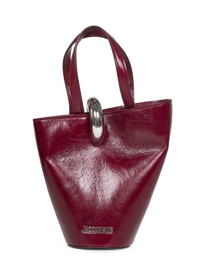 Jacquemus Burgundy The Small Bambola Bucket Bag In Red
