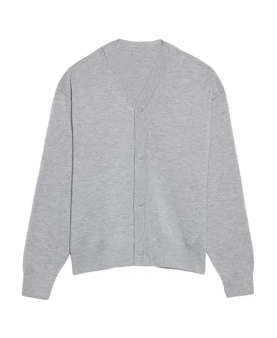 Jacquemus Butonne Long-sleeved Cardigan In Gray