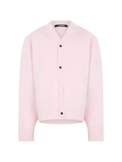 Jacquemus Long-sleeved Cardigan In Pink