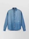 Jacquemus La Chemise De-nimes Simon With Embroidered Logo Clothing In Blue