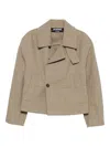 Jacquemus Button-fastening Jacket In Brown