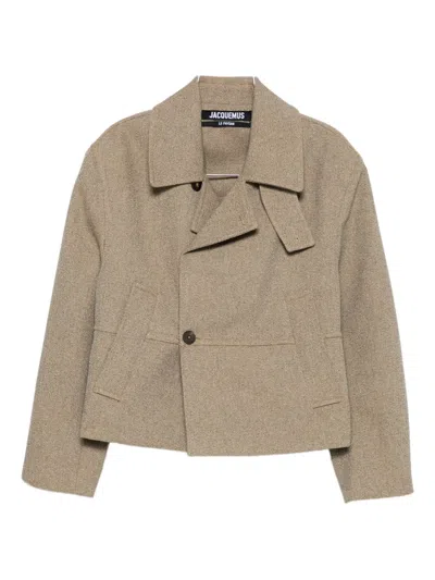 Jacquemus Button-fastening Jacket In Brown
