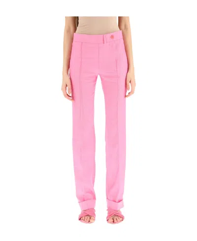 Jacquemus Button-fastening Tailored Trousers In Pink