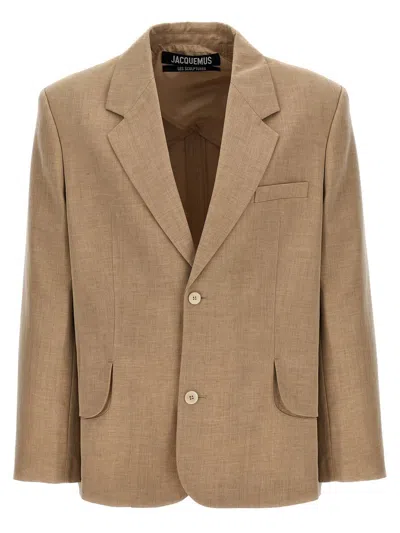 Jacquemus Button-up Jacket In Beige