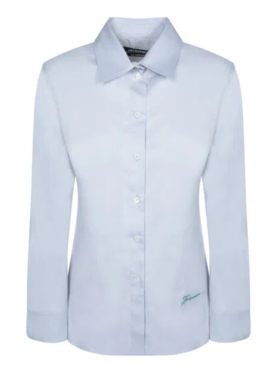 Jacquemus Button-up Shirt With Unique Cut-out Back In Grey