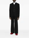 Jacquemus Buttoned Collarless Blazer In Black