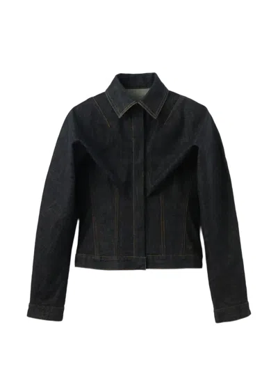 Jacquemus Buttoned Cotton Jacket In Black