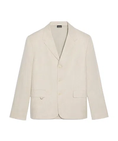 Jacquemus Buttoned Long-sleeved Jacket In White