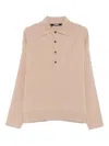 Jacquemus Buttoned Polo-neck Sweater In Neutral