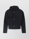 Jacquemus Cabana Duffle Coat With Hood And Long Sleeves In Black