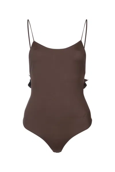 Jacquemus Cabana One-piece Swimsuit In Brown