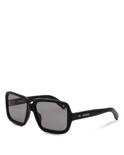 Jacquemus Cabana Rectangle Sunglasses, 60mm In Blue